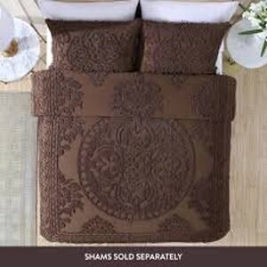 Medallion Chenille Bedspread 100% Cotton Twin size 
Chocolate